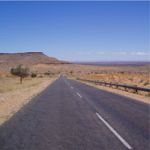 Driving on a gravel road
